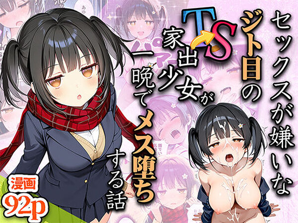 セックスが嫌いなジト目TS家出少女が一晩でメス堕ちする話【悪魔ほろほろ】