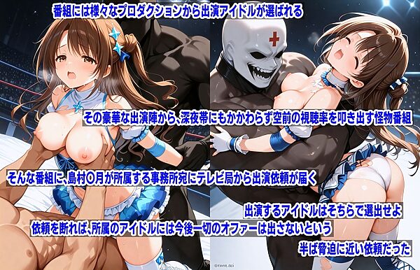 戦うアイドルがえっちにやられちゃうAICG集vol.2 島村〇月ちゃんをガチなプロレスでねちねちとかわいがって視聴率を稼ごう！ 画像5