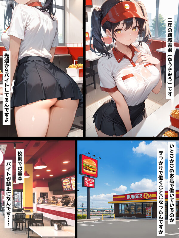 性教育学園X やりまくり!全裸バイト バーガーショップ編 vol.40【セリフ入有】 画像1