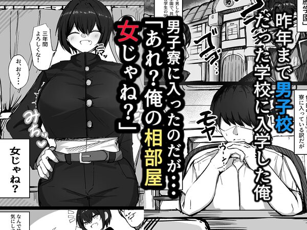 男子寮の相部屋はHの時ドスケベになる爆乳男装女子 画像1