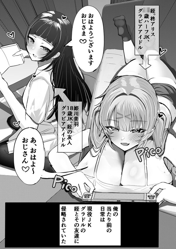 JKグラビアアイドル姪＆その友達とチンイラ「えっちごっこ」しまくる 画像1