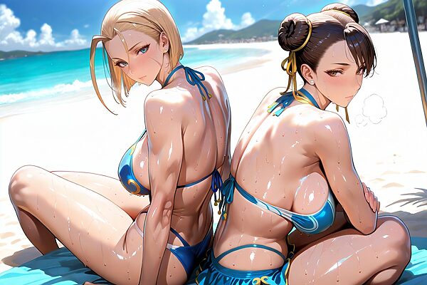春○＆キャ○ィinビーチ 画像1