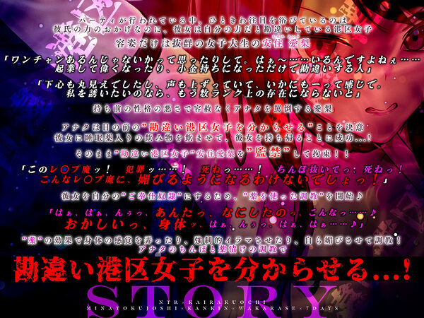 【寝取られ堕ち】彼氏持ち勘違い港区女子を監禁してわからせる7日間 〜強媚薬・感度増幅・幻覚ベタ惚れ・謝罪ご奉仕〜 画像4