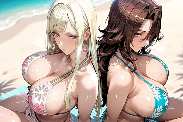 ギ○＆ス○ラギinビーチ 画像1