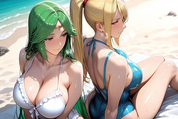 サ○ス&パ○テナinビーチ 画像1