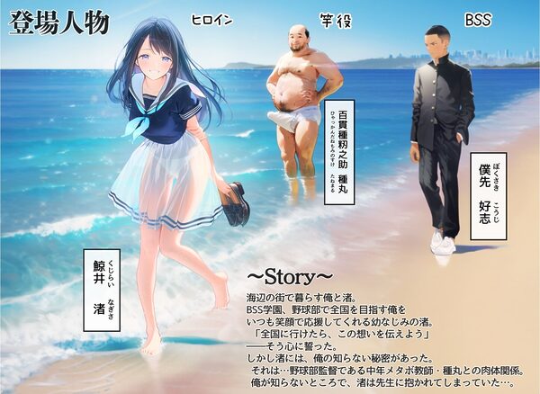 想いを寄せていた幼馴染みが中年メタボ教師(BMI40)と肉体関係だった件 画像1