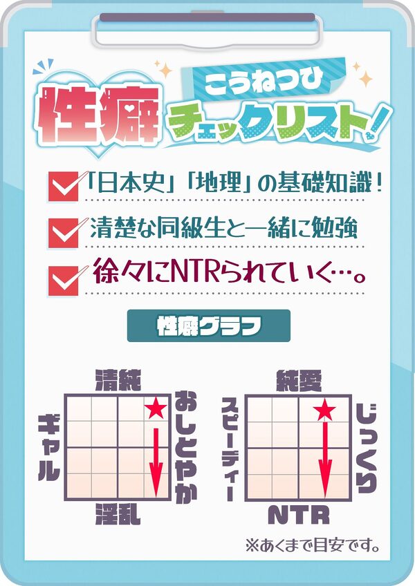 【CV:逢坂成美】エロゲーで学ぶ共通テスト対策!『日本史』『地理』〜副教科もしっかり抑えて、俺の事が大好きなクラスメイトを、寝取られないようにする話〜 画像5