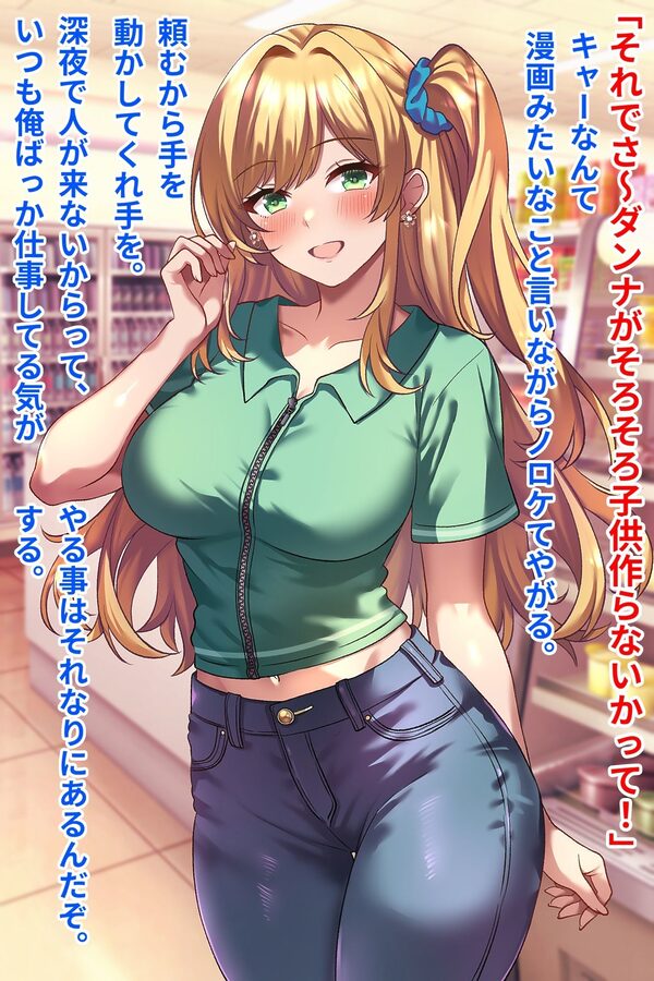 コンビニバイトギャル巨乳人妻、催●NTR托卵 画像1