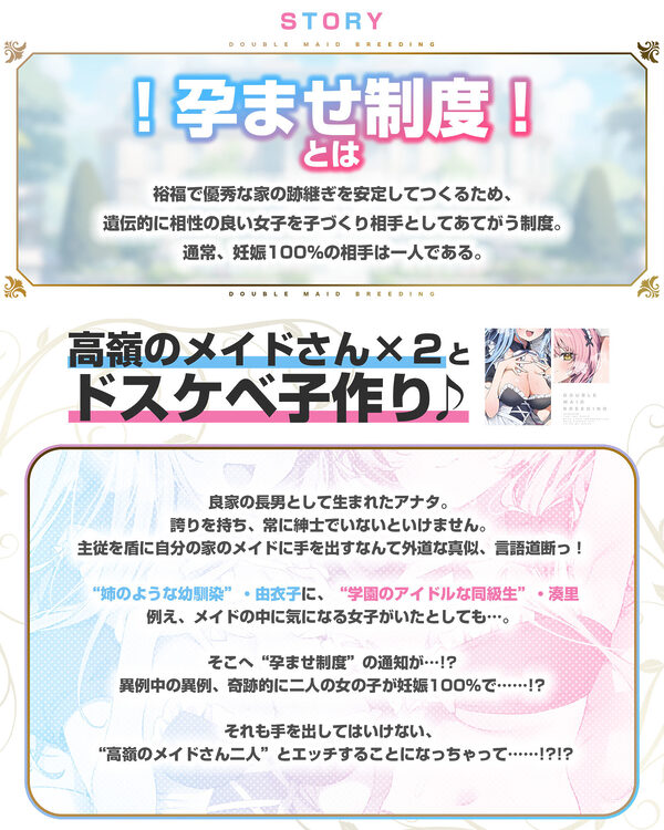 孕ませWメイド 〜妊娠100%の女の子が奇跡的に僕のメイドさん二人共だった件について〜 画像2